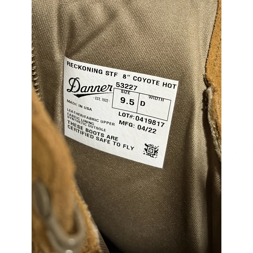 Danner Men's Military and Tactical Boot, Coyote Hot Reckoning 9.5M